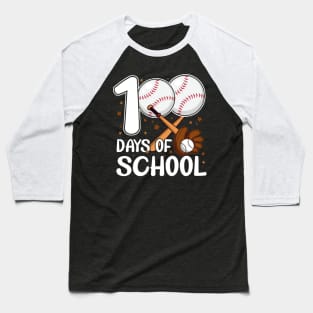 100 Days of School Baseball Coach Baseball Student Men Women Baseball T-Shirt